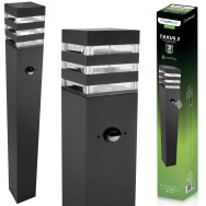 Садовий ліхтар стовпчик з датчиком руху — 80 см, від мережі, Lumiled Taxus2